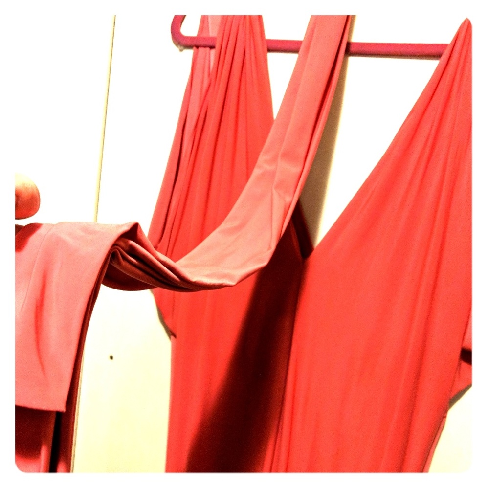 Coral maxi dress
